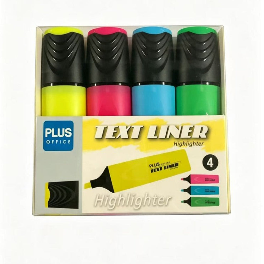 Marcadores Fluorescentes Plus Office Text Liner (Pack 4Uds)