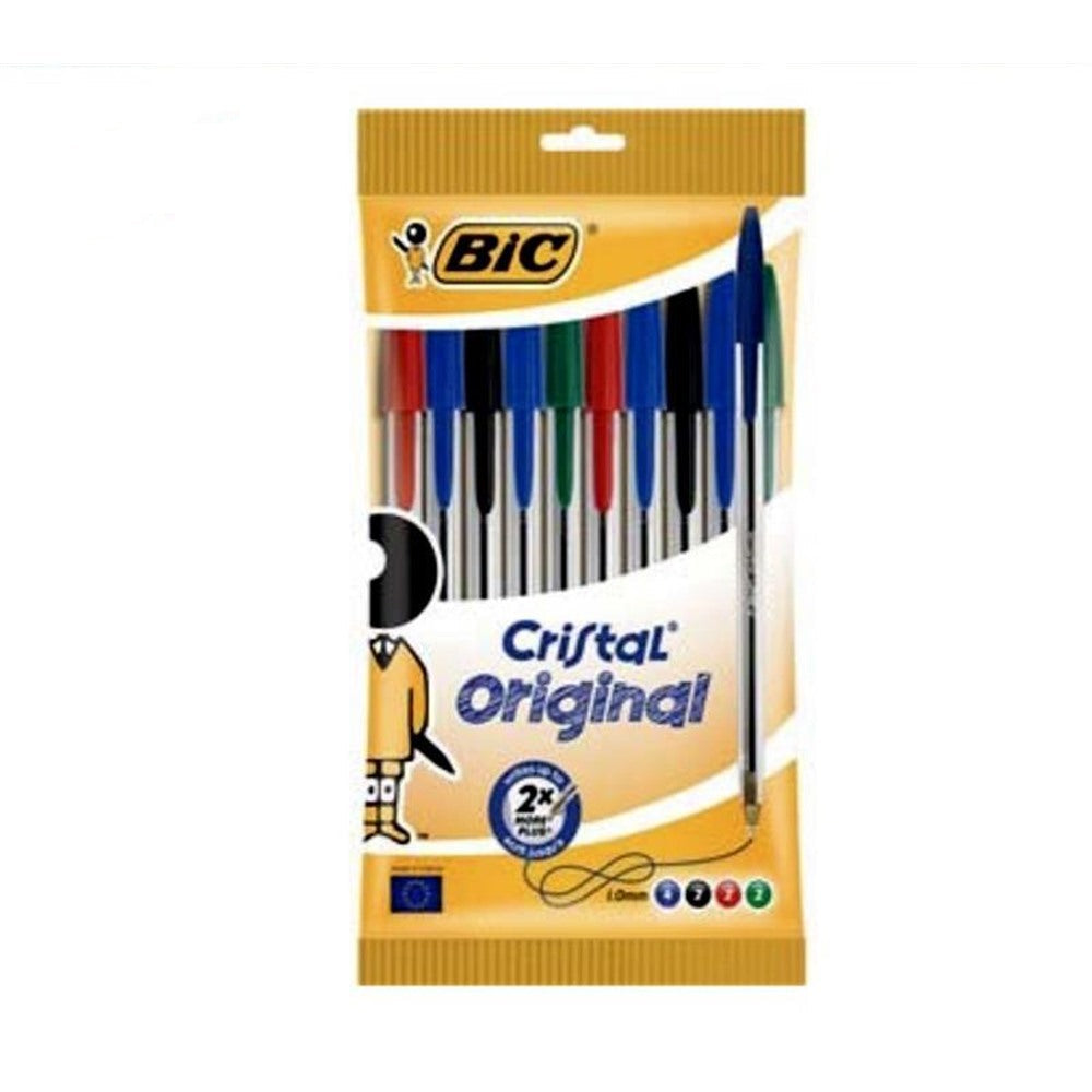 Pack 10 Bolígrafos BIC Cristal Original Surtido