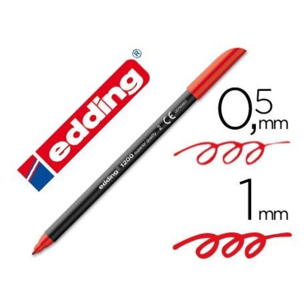 Rotulador Edding 1200 Rojo N2 (pack 10uds)