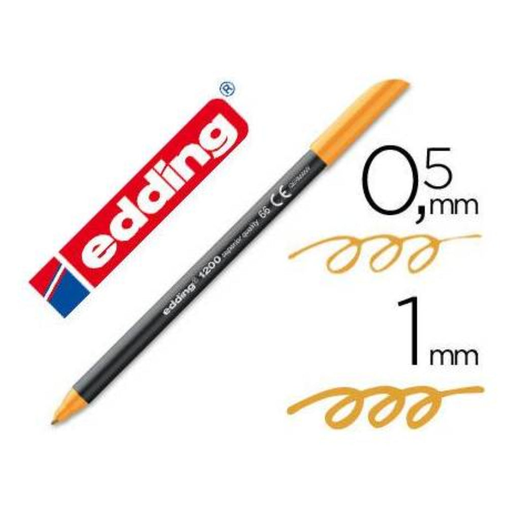 Rotulador Edding 1200 Naranja N66 (pack 10uds)