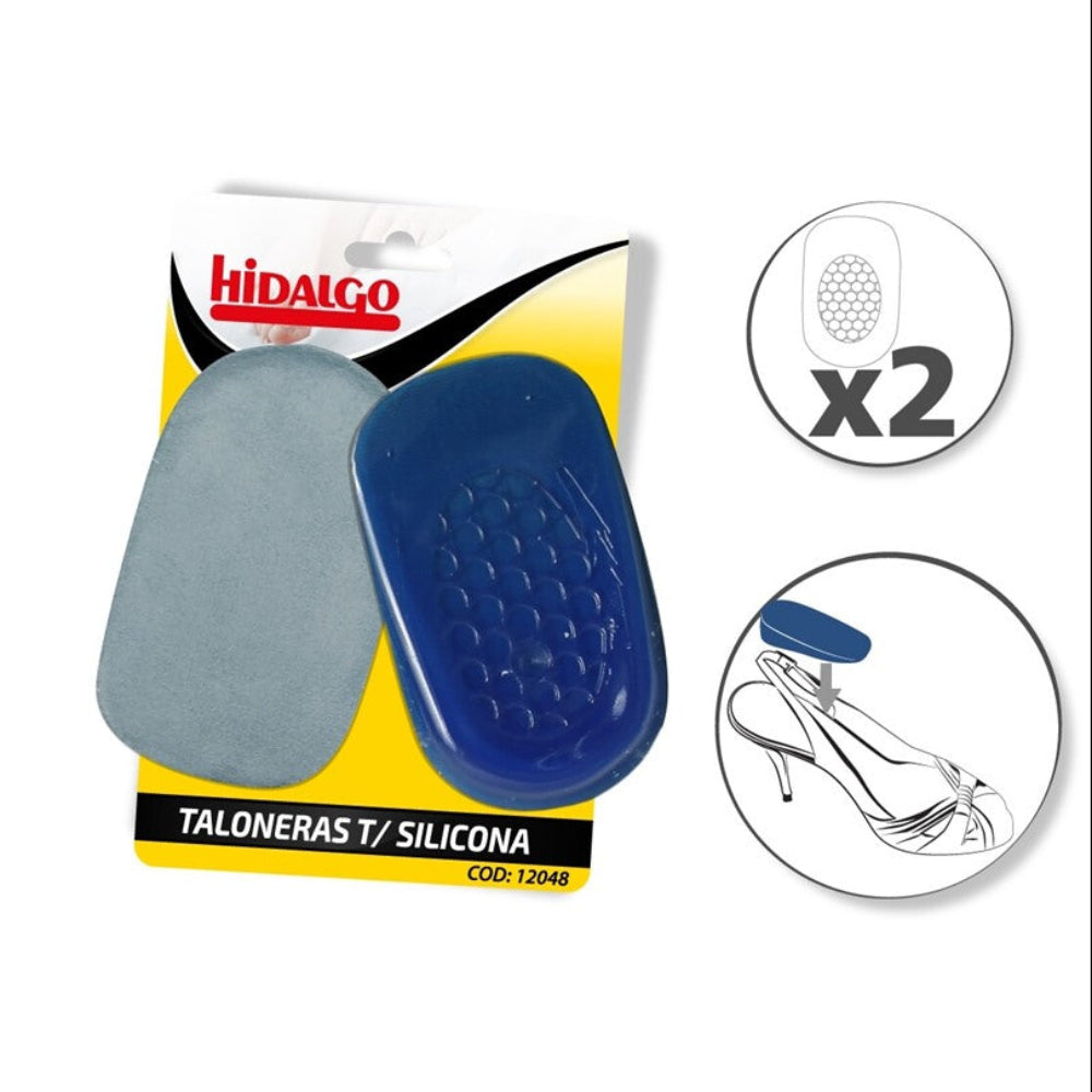 Shock-absorbing silicone heel cups, pack of 2 units