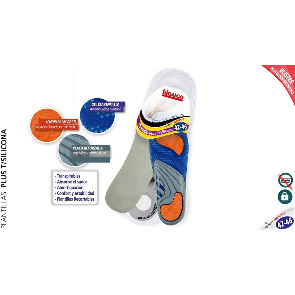 Plantillas Plus amotiguantes de silicona 42-46