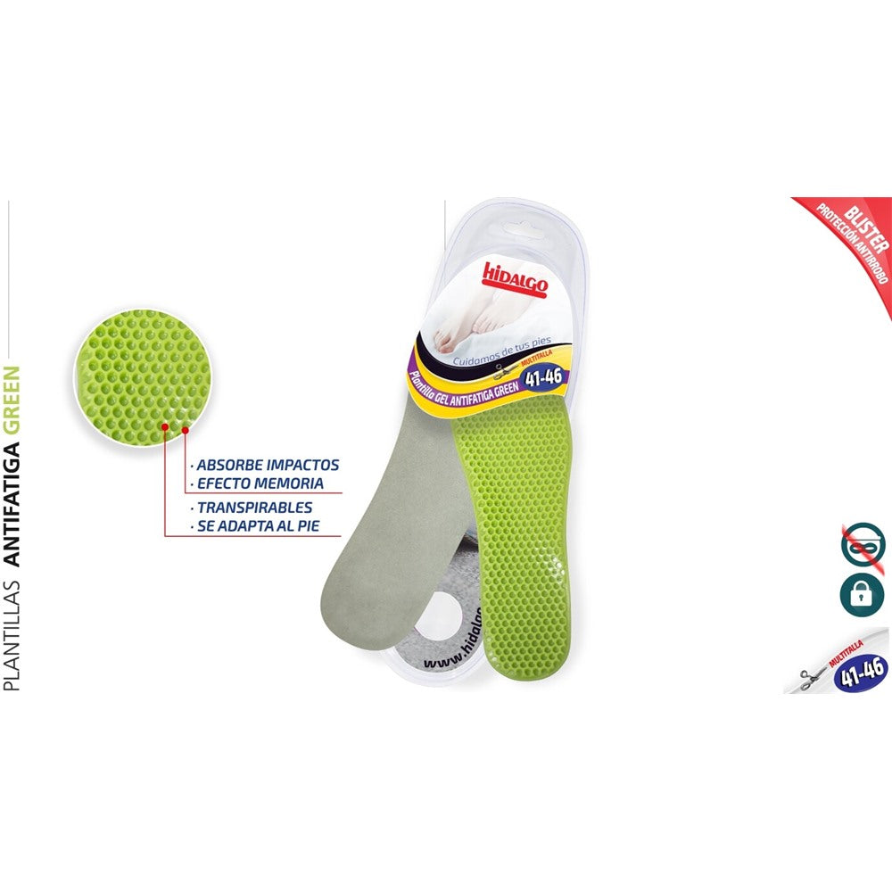Plantillas antifatiga efecto memoria green talla 41-46