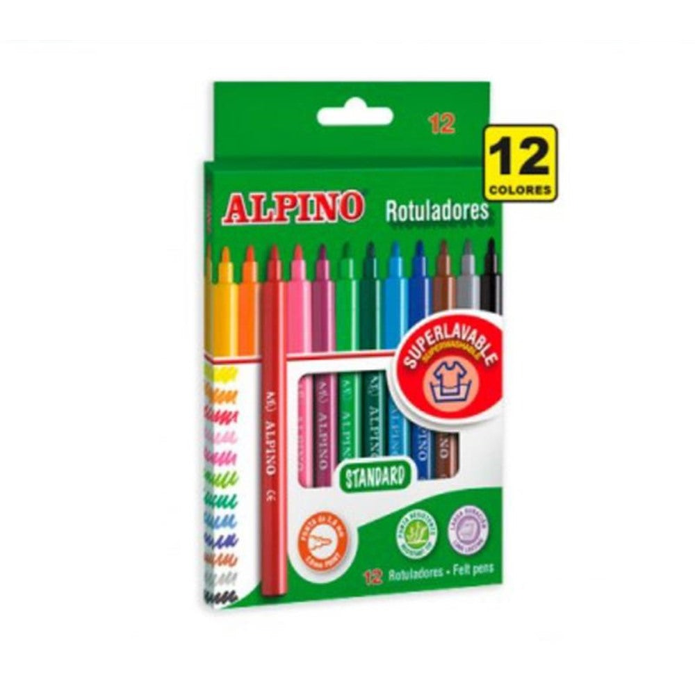 Set 12 Rotuladores Alpino