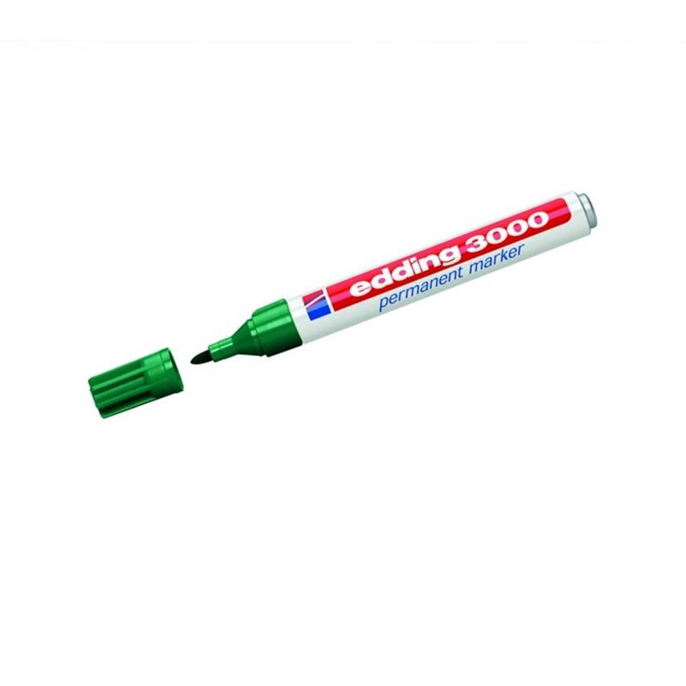 Rotulador Permanente Edding 3000 Verde N4 (pack 10uds)