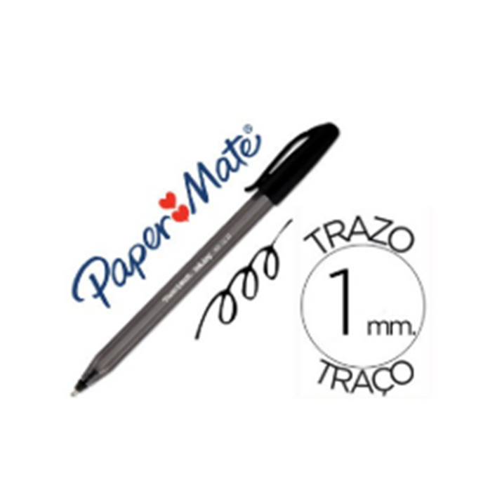 Bolígrafo PaperMate Trazo 1mm negro