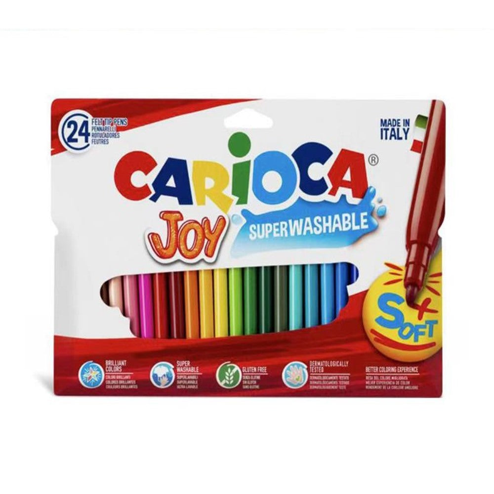 Set 24 Rotuladores Escolares Punta Fina CARIOCA Joy