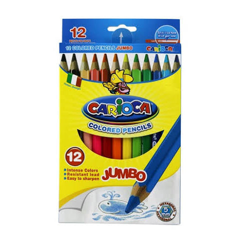 Pack of 12 Jumbo Maxi Hexagonal Colouring Pencils