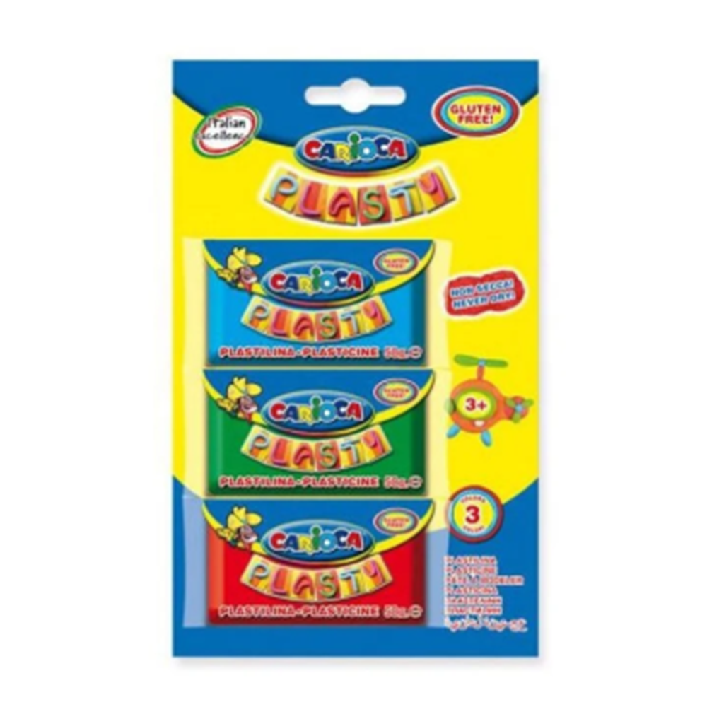 Set 3 colors modeling clay 60gr.
