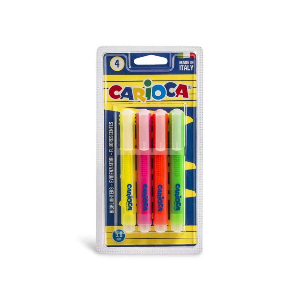 Carioca Memory Fluo Highlighters Pack of 4