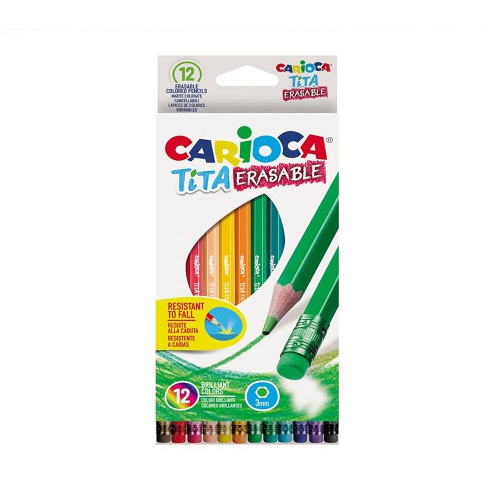 Set 12 Lápices de Colores Borrables Carioca
