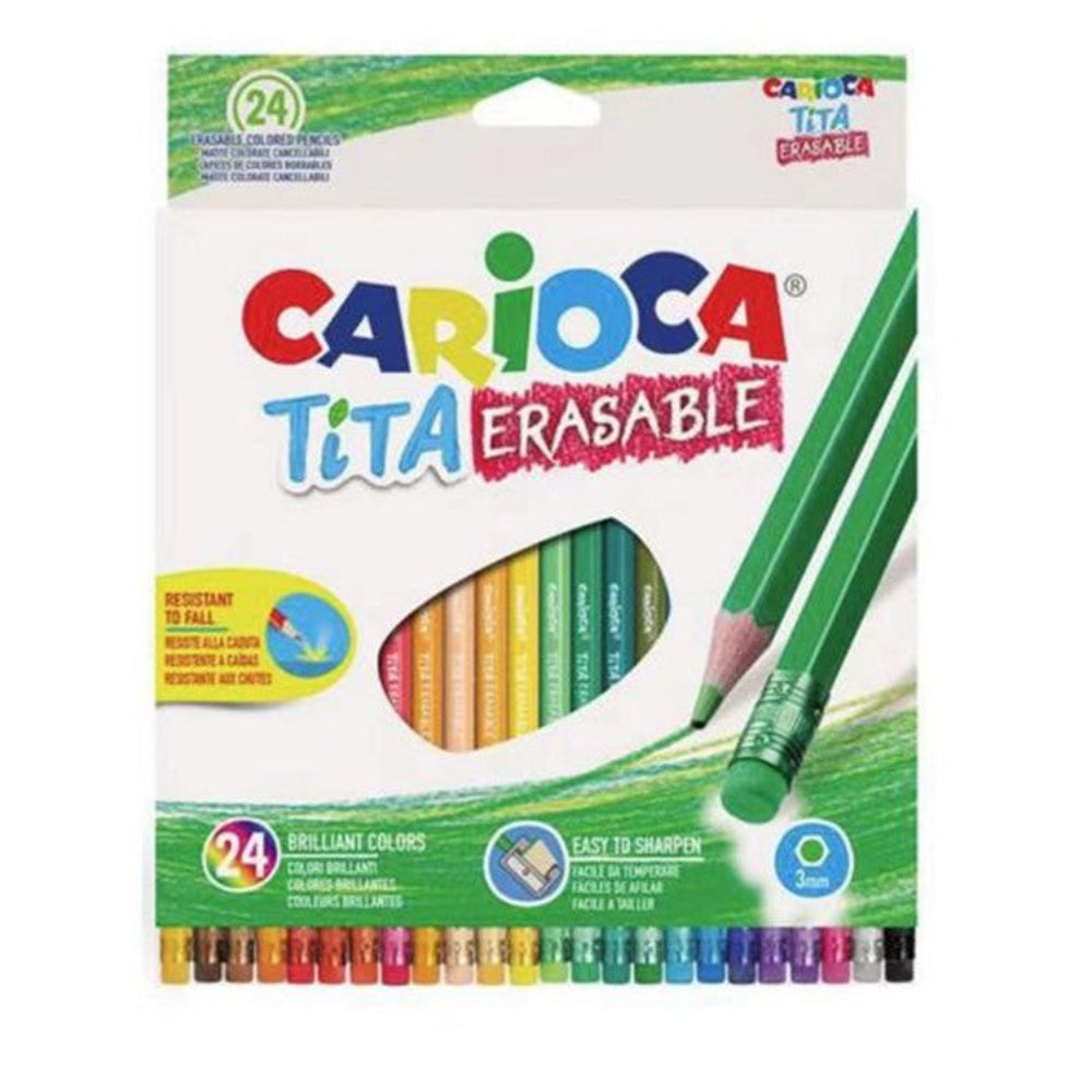 Set 24 Lápices de Colores Borrables Carioca Tita