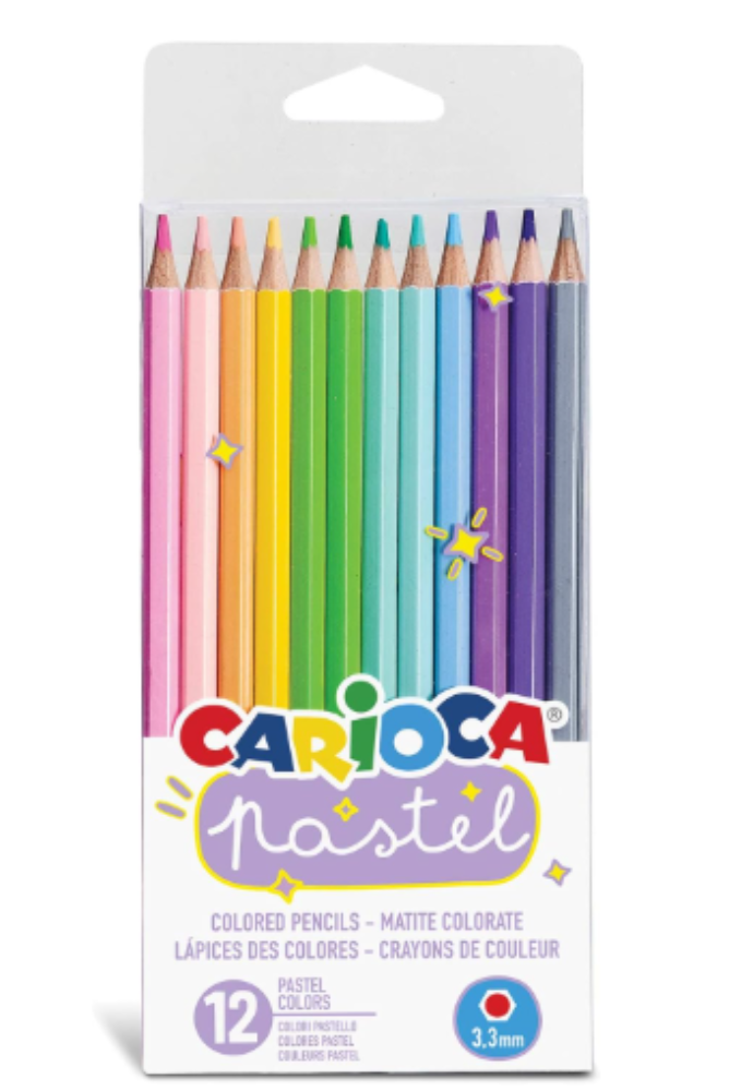 Carioca Pastel Colouring Pencils Set 12