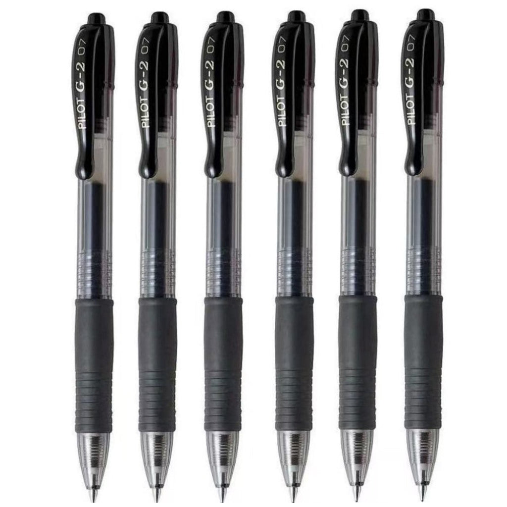 Pilot G-2 Gel Pen Black 0.7mm, pack of 12 units