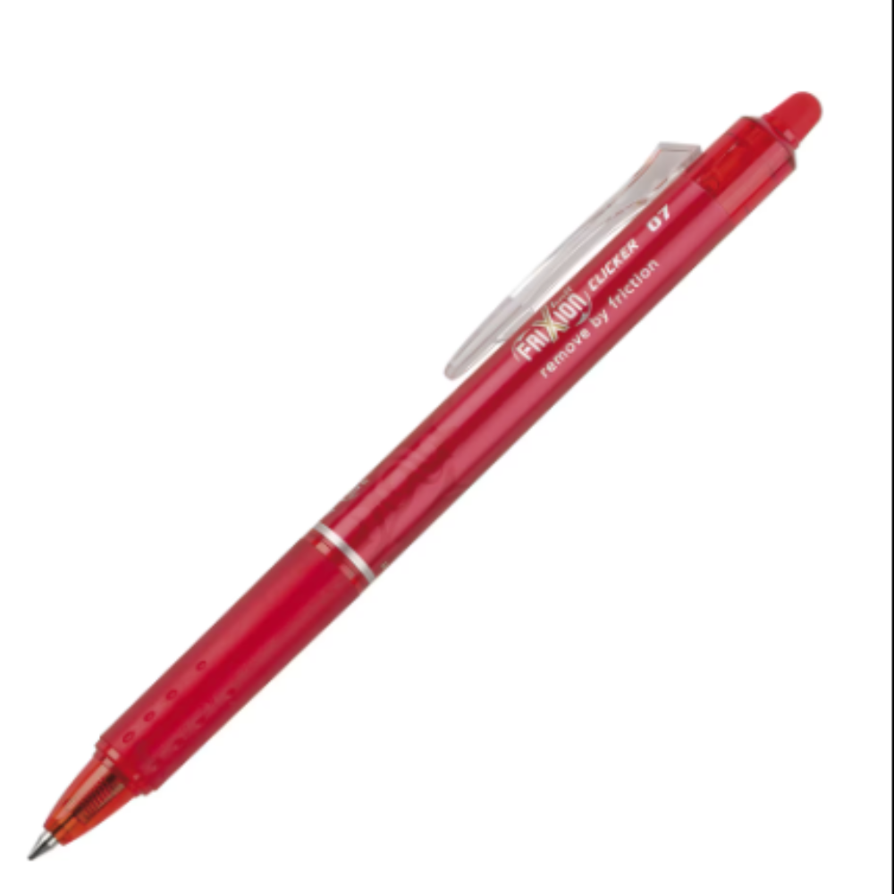 Bolígrafo Pilot FriXion Clicker Rojo Retráctil 0.7mm pack de 12 uds