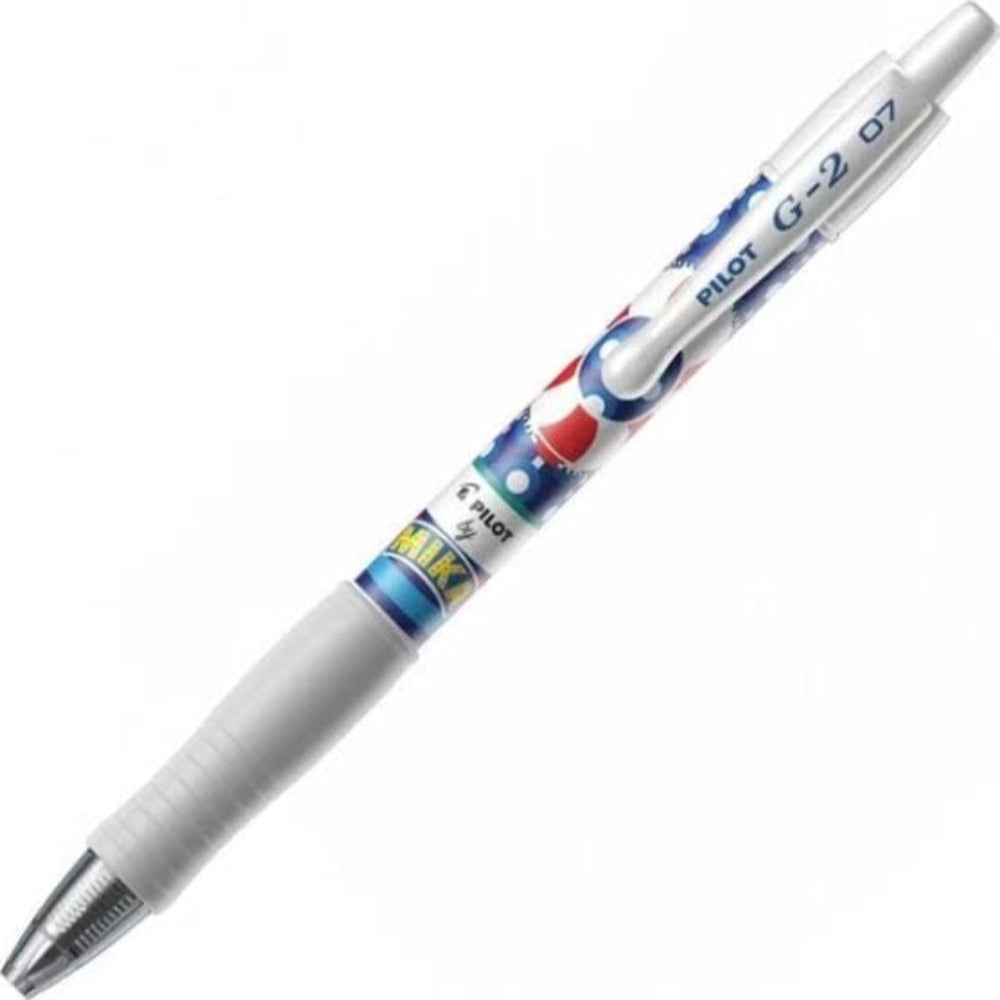 Pilot G2 Limited Edition Mika Gel Pen (nautical buoy design) in blue.