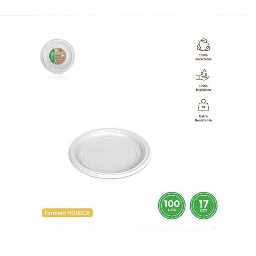 Disposable White Plate 17cm 100 pcs