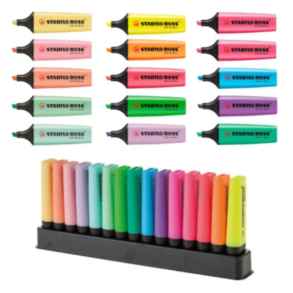 STABILO BOSS ORIGINAL Highlighters, pack of 15 units