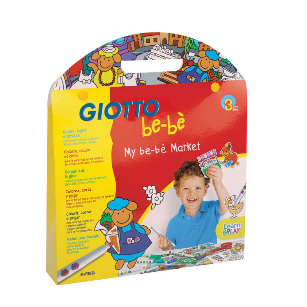 Giotto be-bè My Market Felt-Tip Pen Set with Play Scene