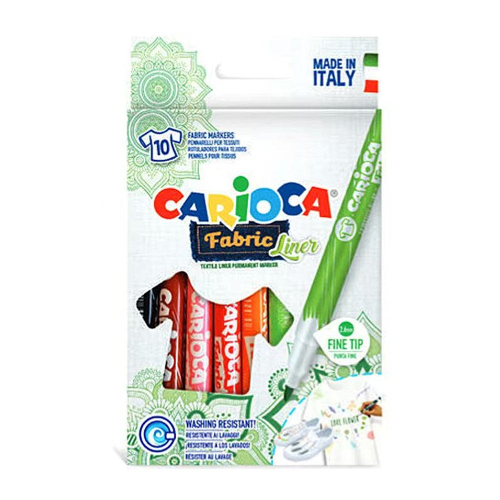 Estuche de 10 Rotuladores para Tejidos Fabric Punta Fina