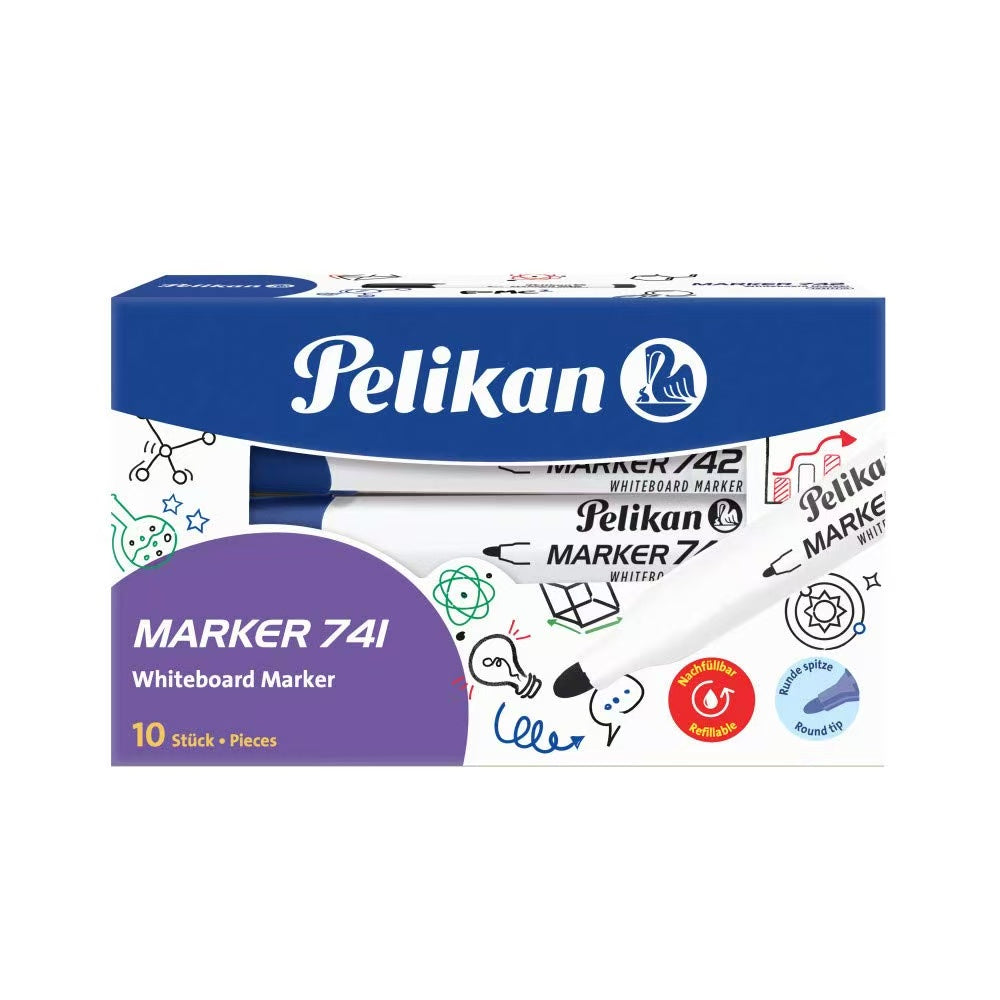 Pelikan Marker Whiteboard 741 Azul (Punta Redonda)