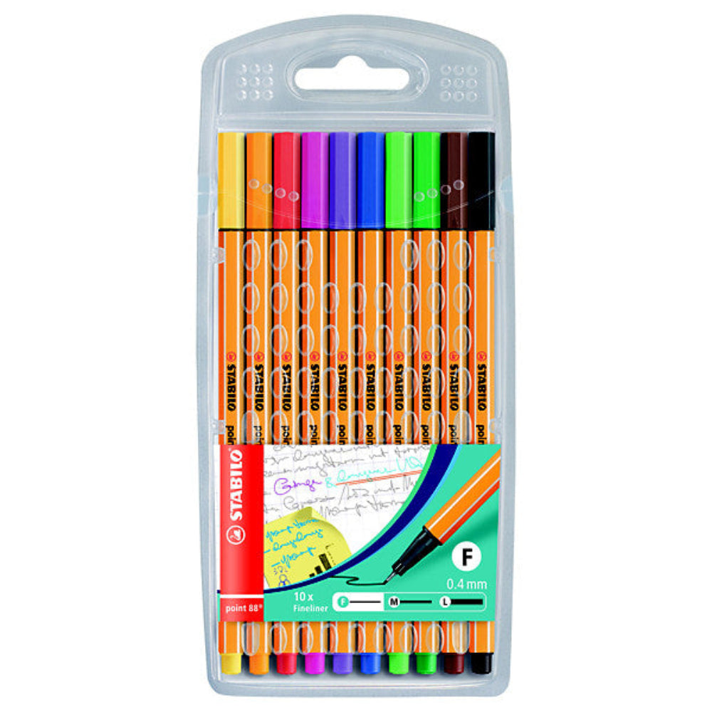Stabilo Point 88 Garnet Set of 10 Assorted Color Fineliners