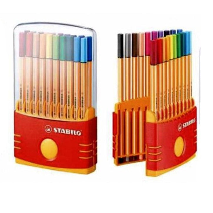 Case With 20 Stabilo point 88 Fineliner Pens