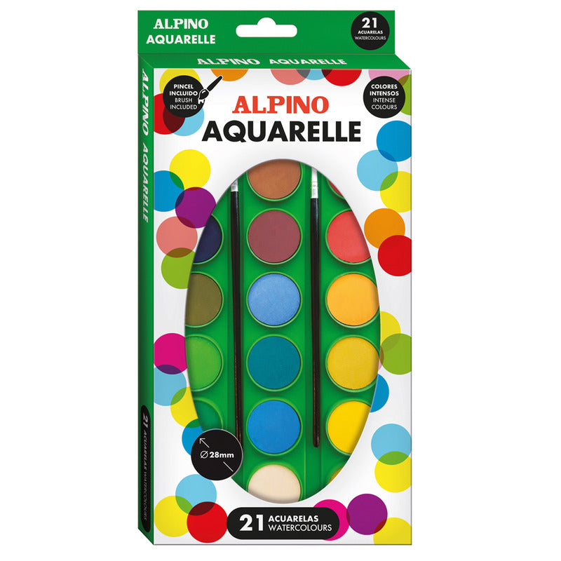 Estuche 21 Acuarelas Alpino