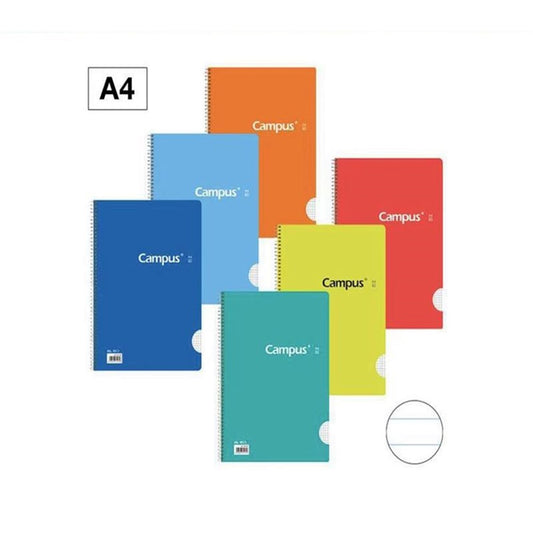 CAMPUS A4 BLOC 80 SHEETS 1 HORIZONTAL RULE BASIC COVER 60GSM, pack of 6 units