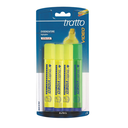 ROW 4 Trattovideo Fluorescent Markers Assorted Colors