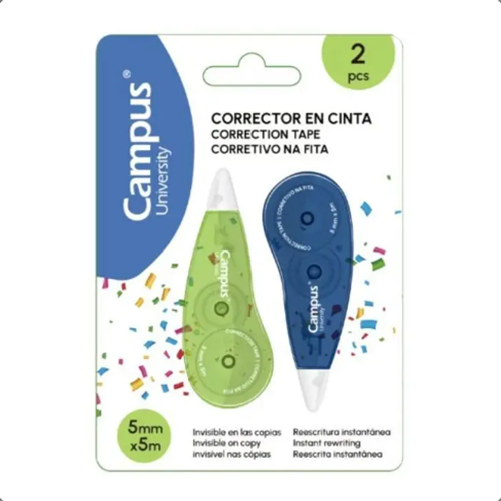 Campus Correction Tape 5m, 2 units blister