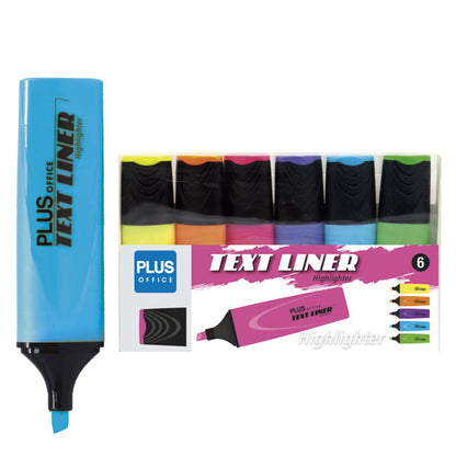 Marcadores Fluorescentes Plus Office Text Liner (Pack 6Uds)