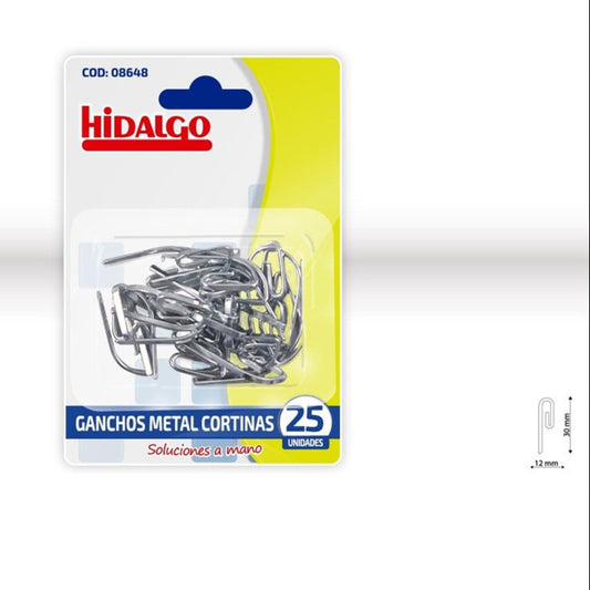 Ganchos Metálicos para Cortina Pack 25 Uds