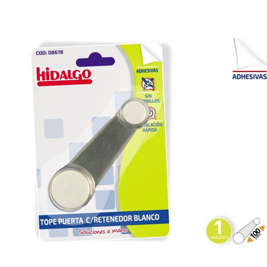 White Extra Strong Door Stop with Holder