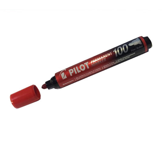 Pilot SCA-100 Bullet Tip Permanent Marker Red, pack of 12 units