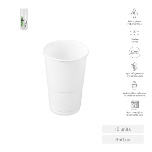 Unbreakable Reusable Cup 330cc (50 units)