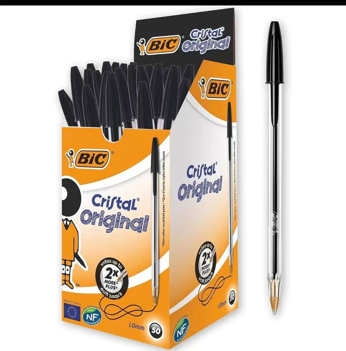 Box of 50 BIC Cristal Original Blue Ballpoint Pens