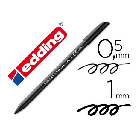 Edding 1200 Permanent Marker Black N1 (pack of 10)