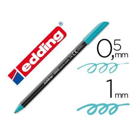 Edding 1200 Felt-Tip Pen Turquoise Blue N14 (pack of 5)
