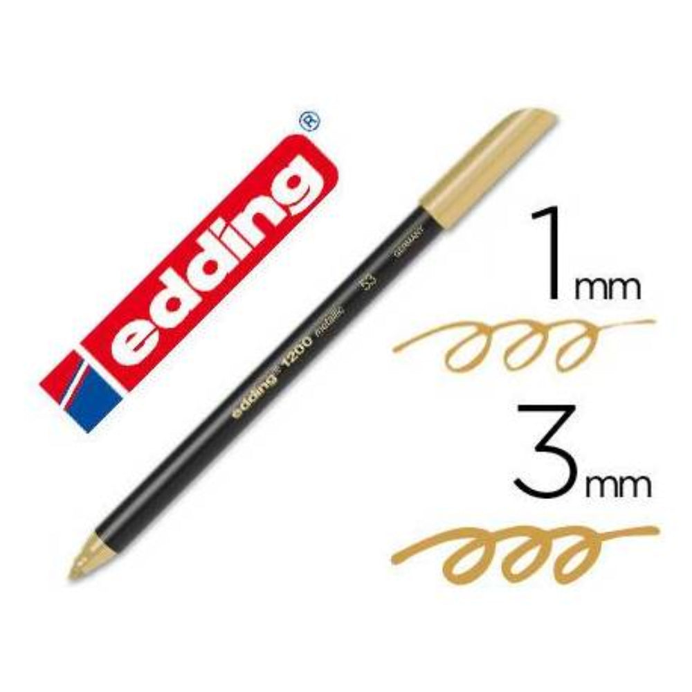 Rotulador Edding 1200 Metálico Dorado N53 (pack 10 uds)