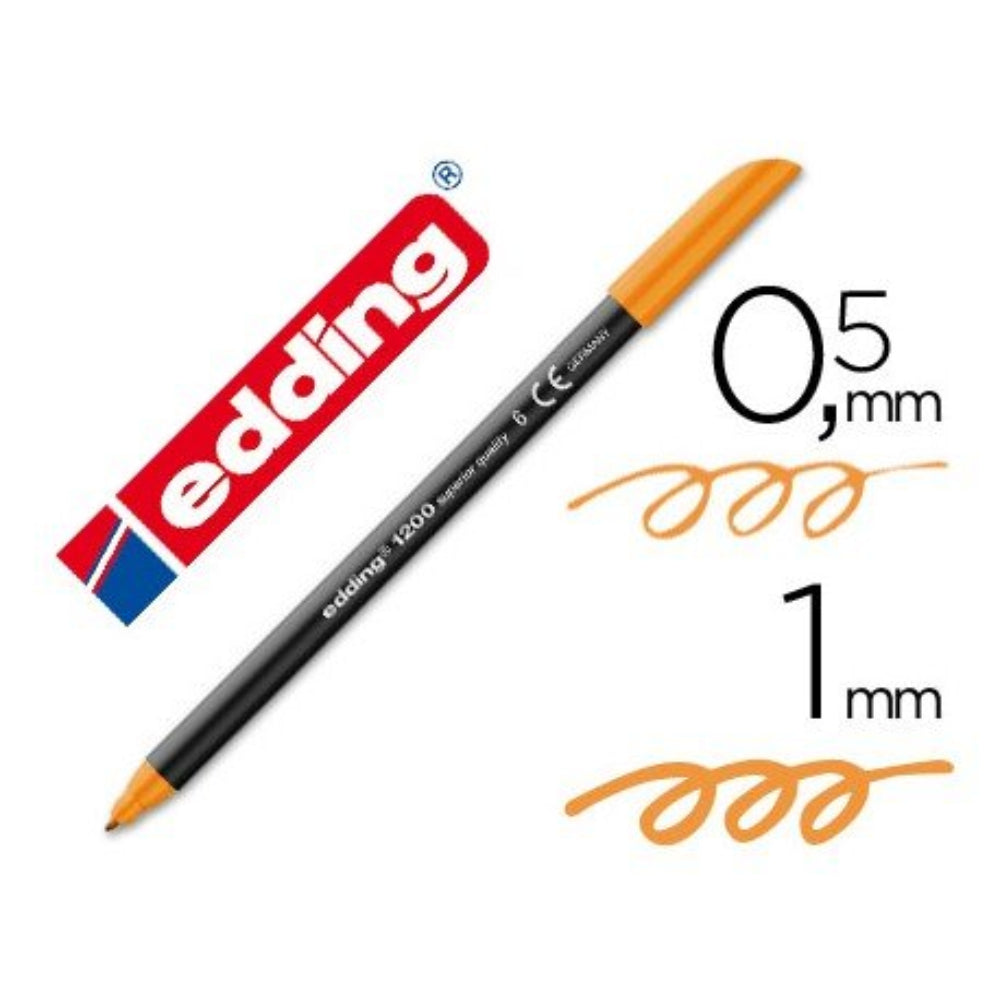 Rotulador Edding 1200 Naranja N6 (pack 10uds)