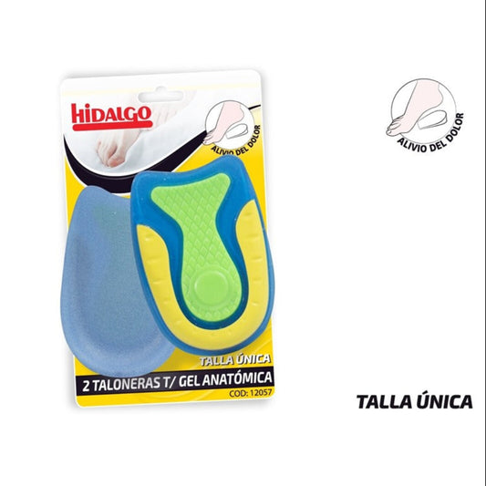 Taloneras de gel anatómicas, talla única, alivio dolor de talón