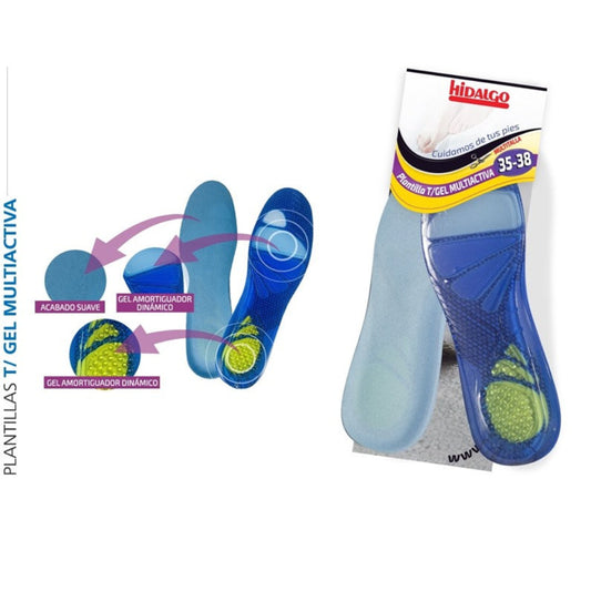 Plantillas gel multiactivas amortiguantes, talla 35-38