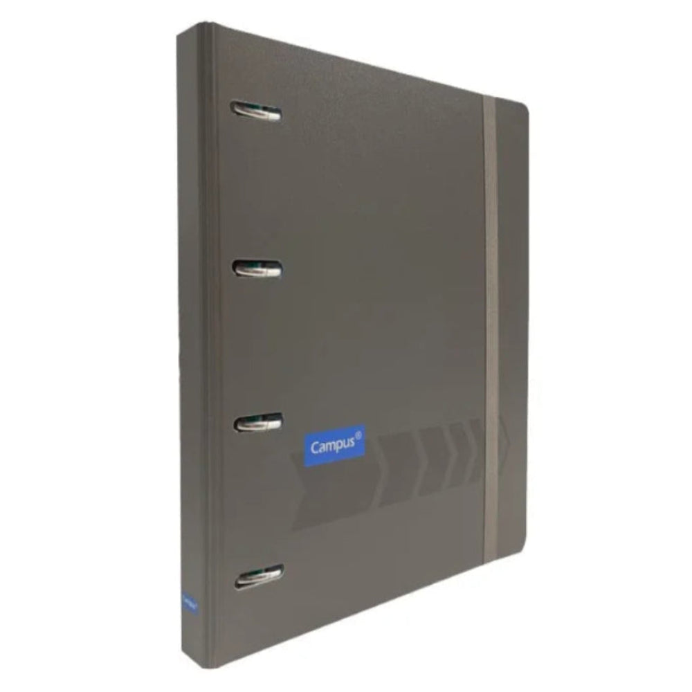 Ringbook Campus University 4-Ring Binder + 100 Grey Cover Refills