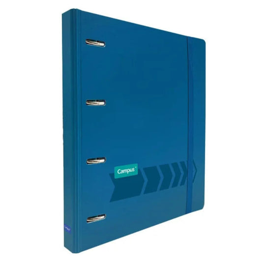 Campus University Ringbook 4-Ring Binder + 100 Refills Blue Cover