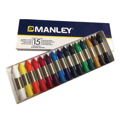 Set 15 Ceras Blandas Manley Colores Surtidos
