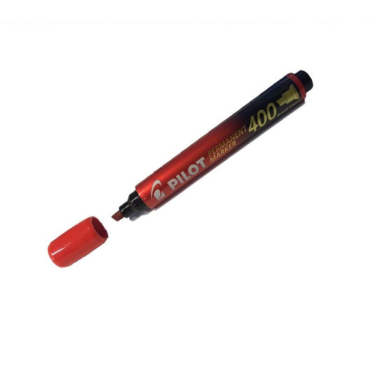 Pilot SCA-400 Chisel Tip Permanent Markers Red 12 Count