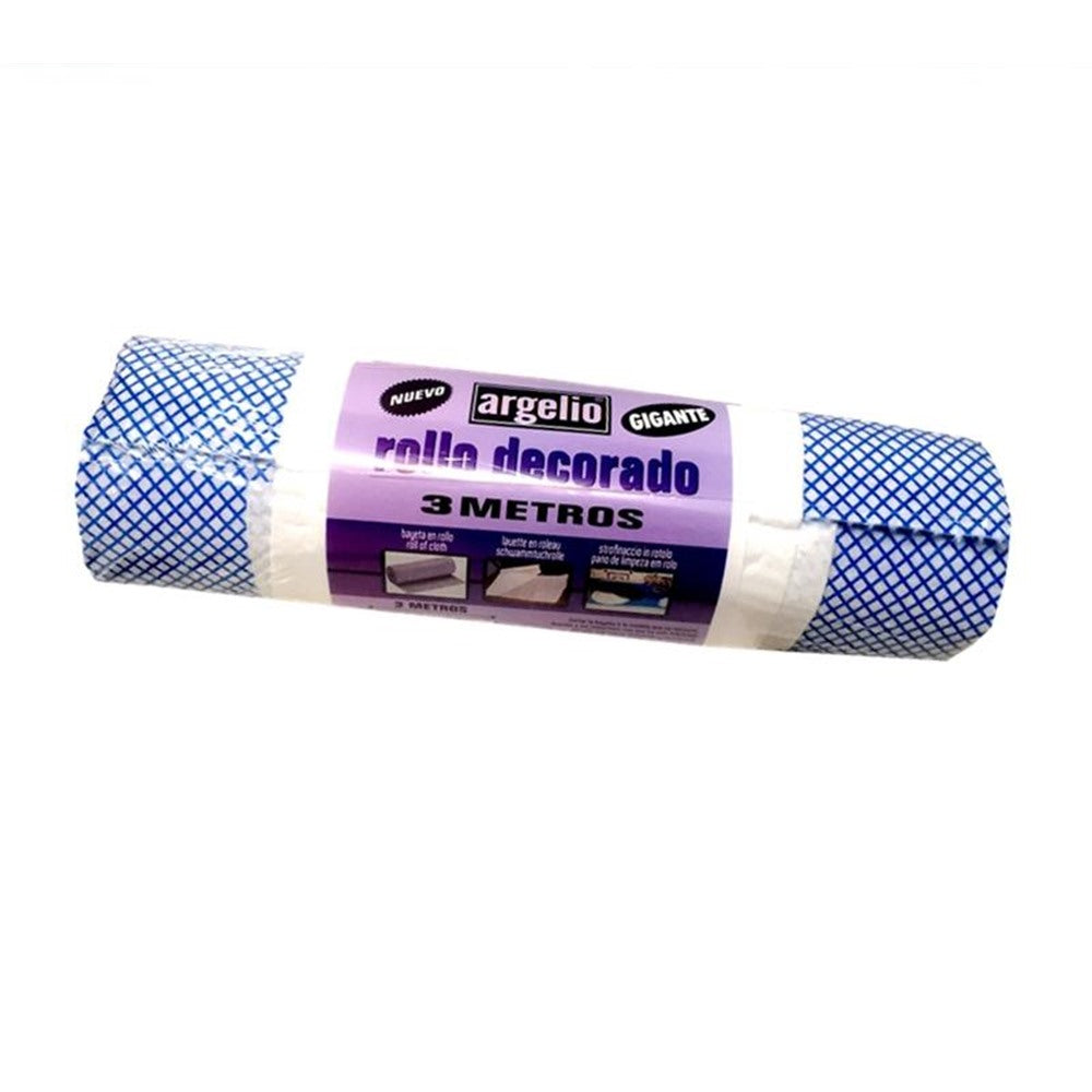 Roll of Decorated Dishcloths 3 Meters + 1 duster, pack of 6 rolls