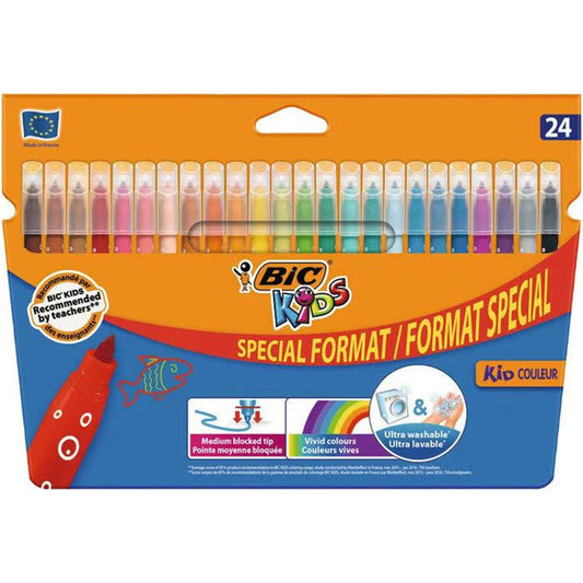 BIC Kids Felt Tip Pen Box Assorted Colors 24 Count