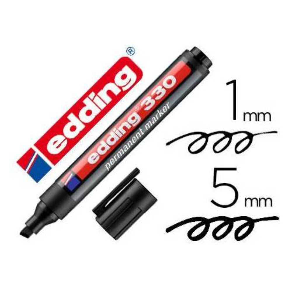 Rotulador Permanente Edding 330 Negro N1 (pack 10uds)